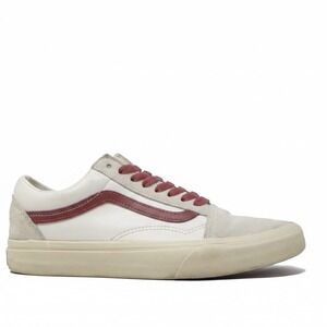 Vans Premium Old Skool 36 in Egret Red White Burgundy Suede Sneakers Womens 8